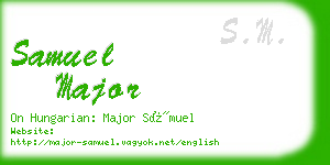 samuel major business card